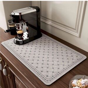 Home Kitchen Gray Anti-Slip Counter Mat/ Dish Dry Mat